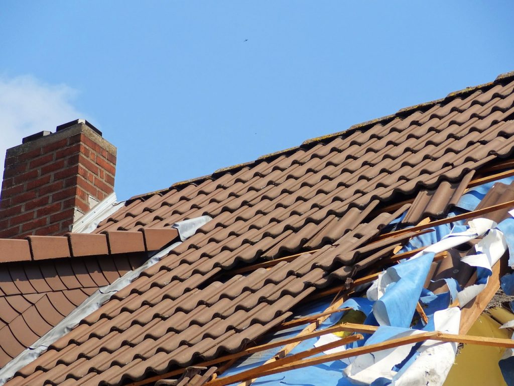 forward, storm damage, roof
